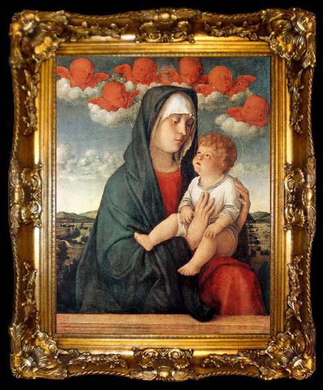 framed  BELLINI, Giovanni Madonna of Red Angels tr, ta009-2